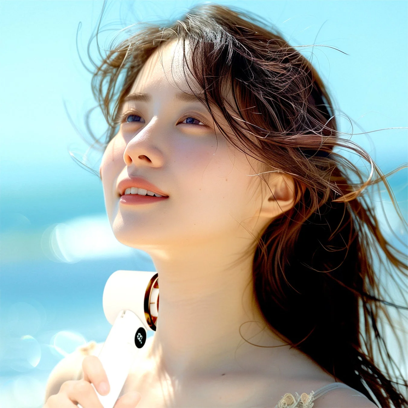 大風量カラビナ付ペルチェファンの使用イメージ