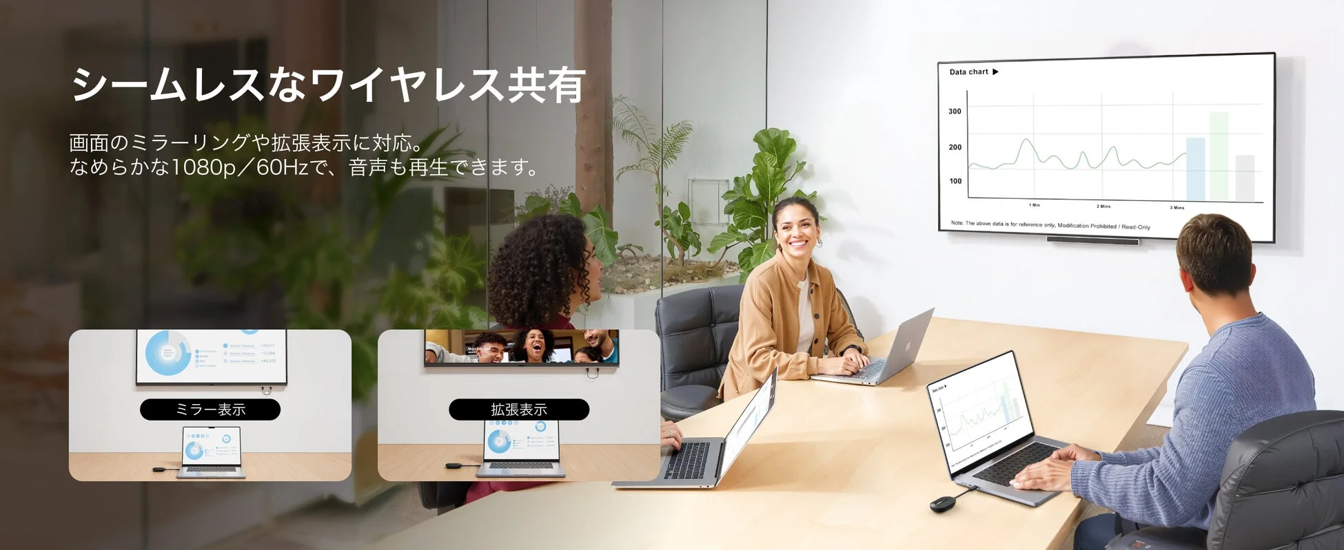 シームレスなワイヤレス共有