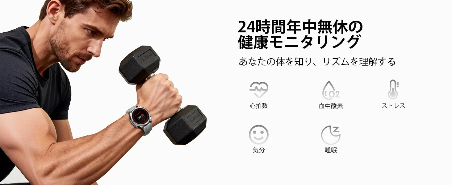 24時間年中無休の健康モニタリング