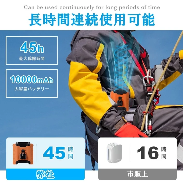 長時間連続使用の比較