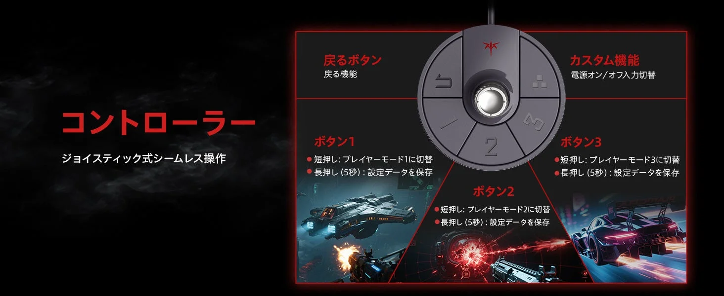 ジョイスティック式のシームレス操作が可能なコントローラー