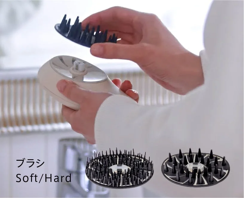頭皮マッサージ器の付け替えブラシ Soft/Hard