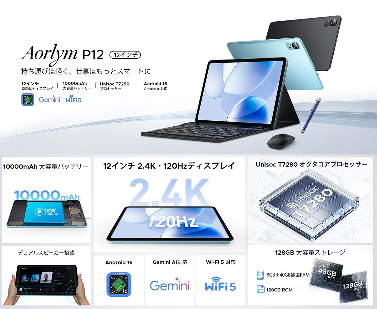 AORLYM P12 主要スペック