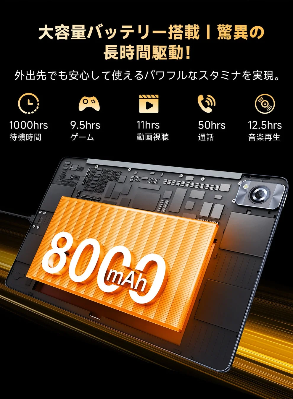 大容量バッテリー