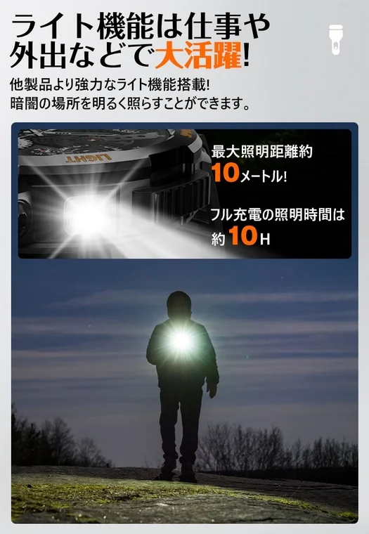 懐中電灯機能