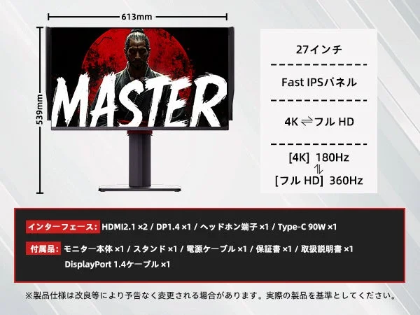 4KとフルHDの切り替えを示すモニター