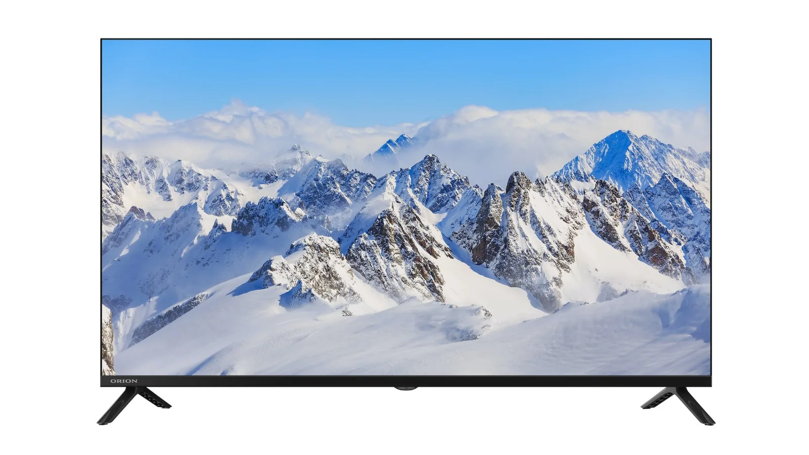 雪山が映し出されたテレビ