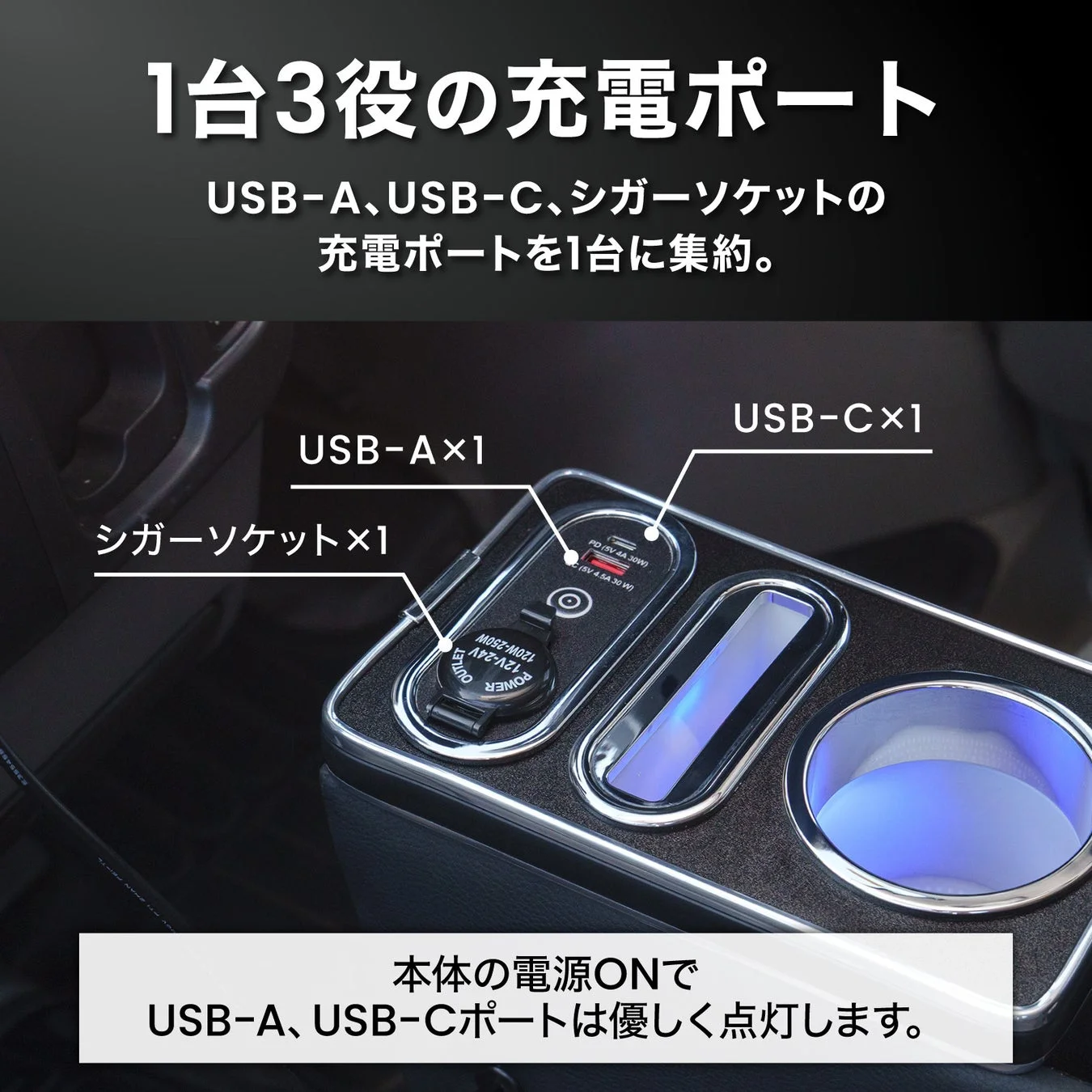 1台3役の充電ポート