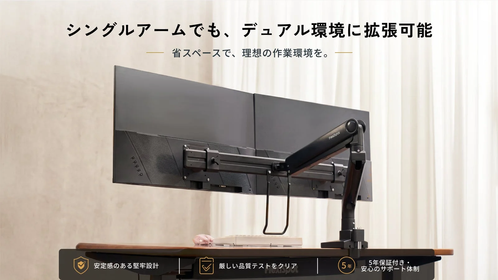 シングルアームでも、デュアル環境に拡張可能