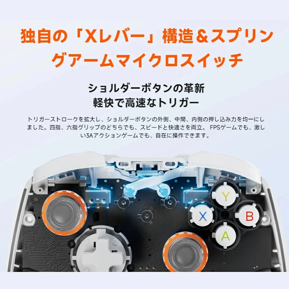 独自の「Xレバー」構造&スプリングアームマイクロスイッチ