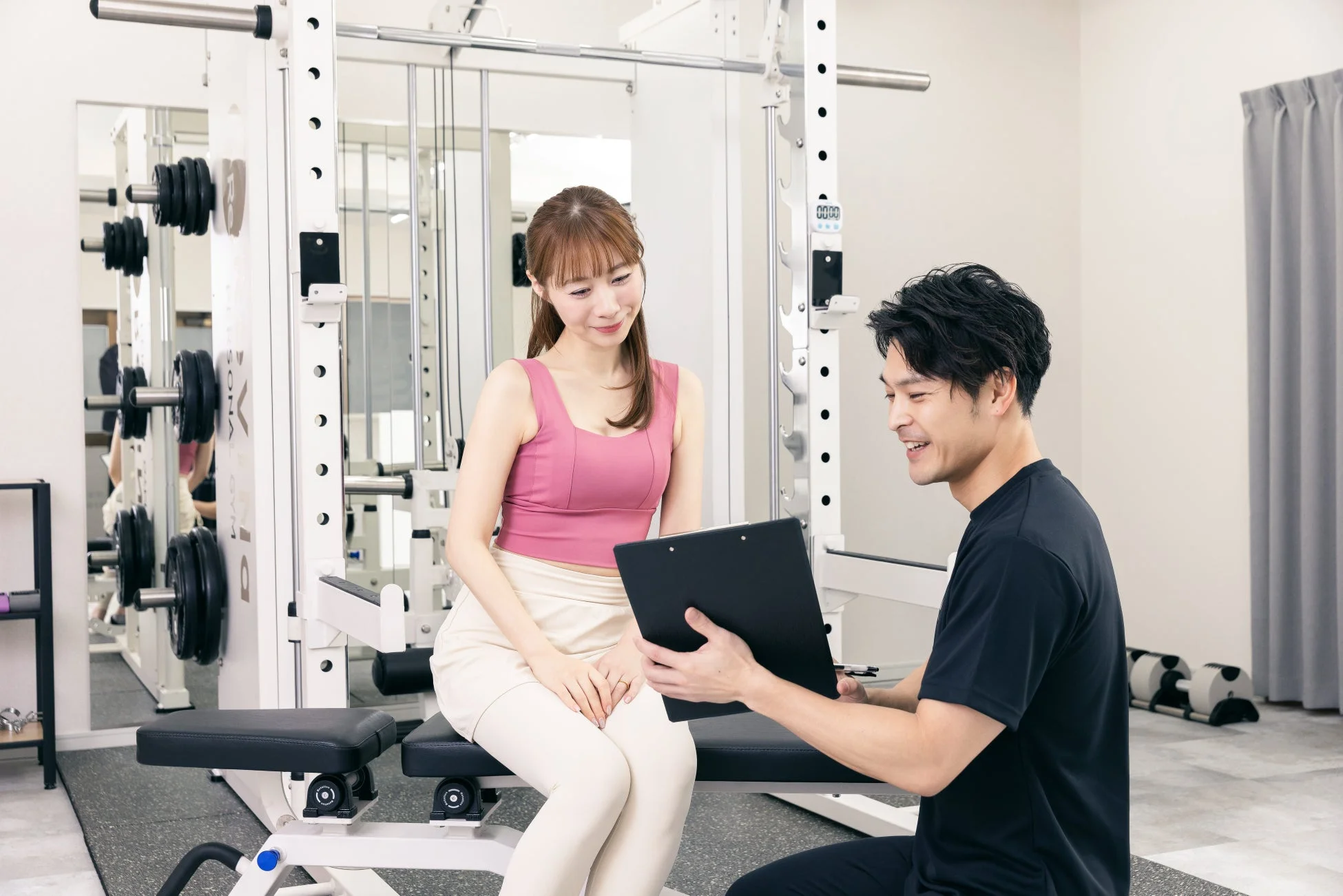 トレーナーとお客様の会話の様子