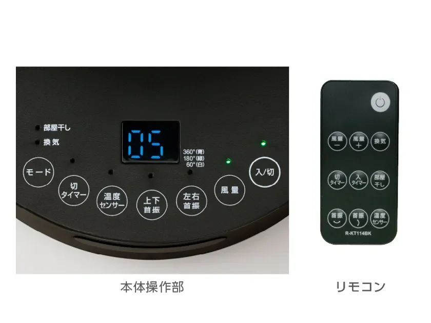 操作部とリモコン