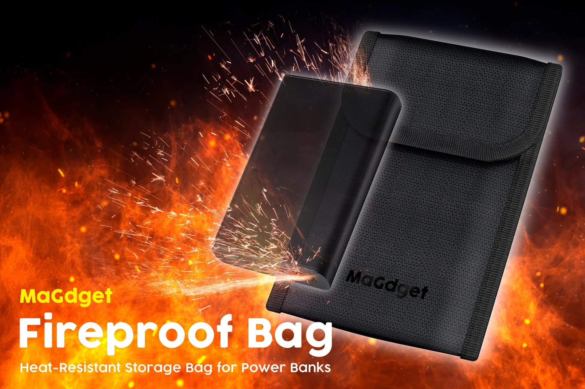 モバイルバッテリーの発火リスクから守る！国際認定の防火バッグ「MaGdget Fireproof Bag」新発売