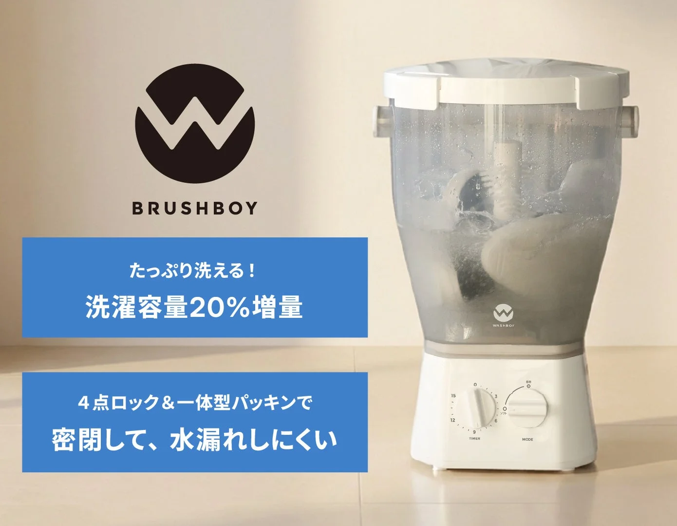 BRUSHBOY/WASHBOYの小型洗浄機を紹介する画像