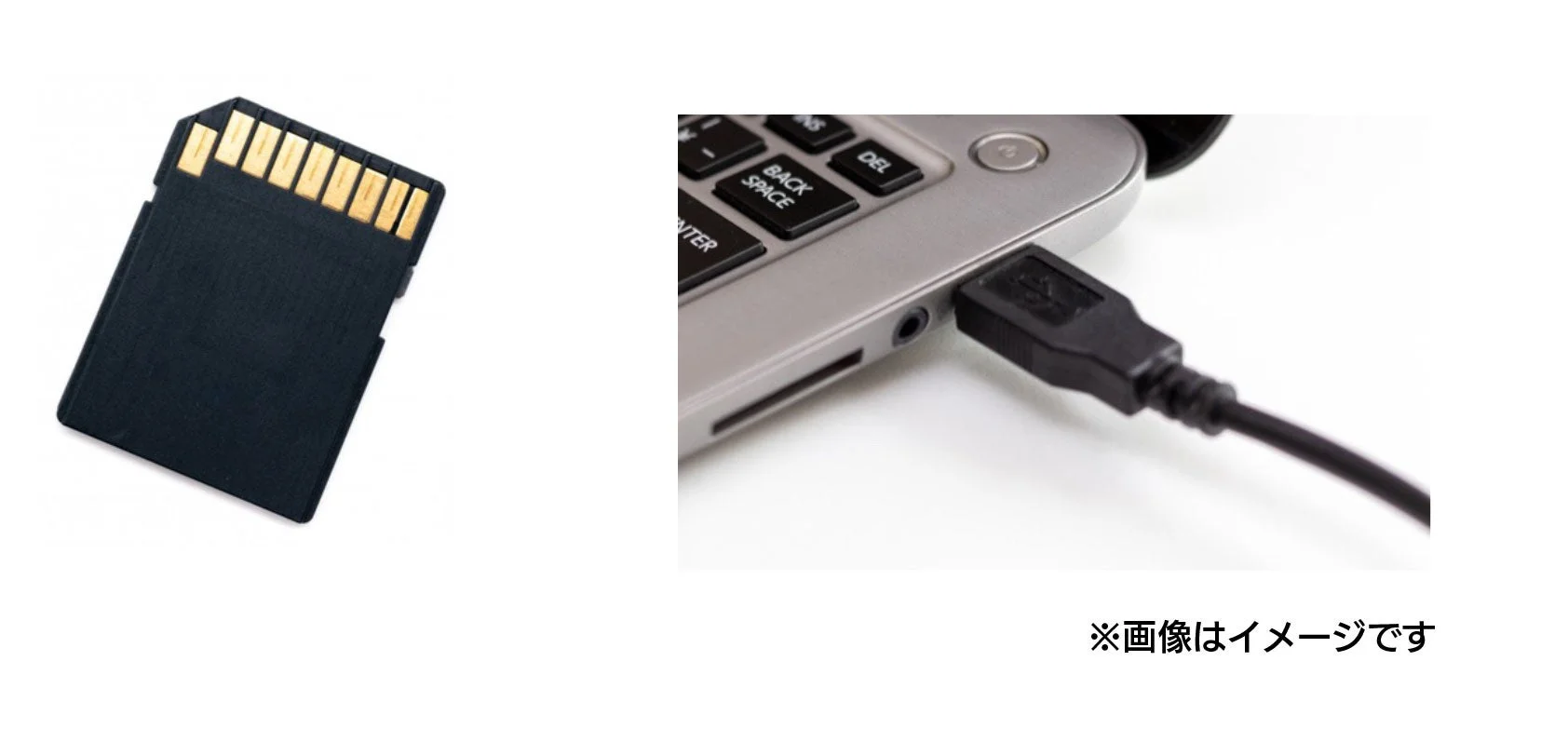 SDカードとUSB接続