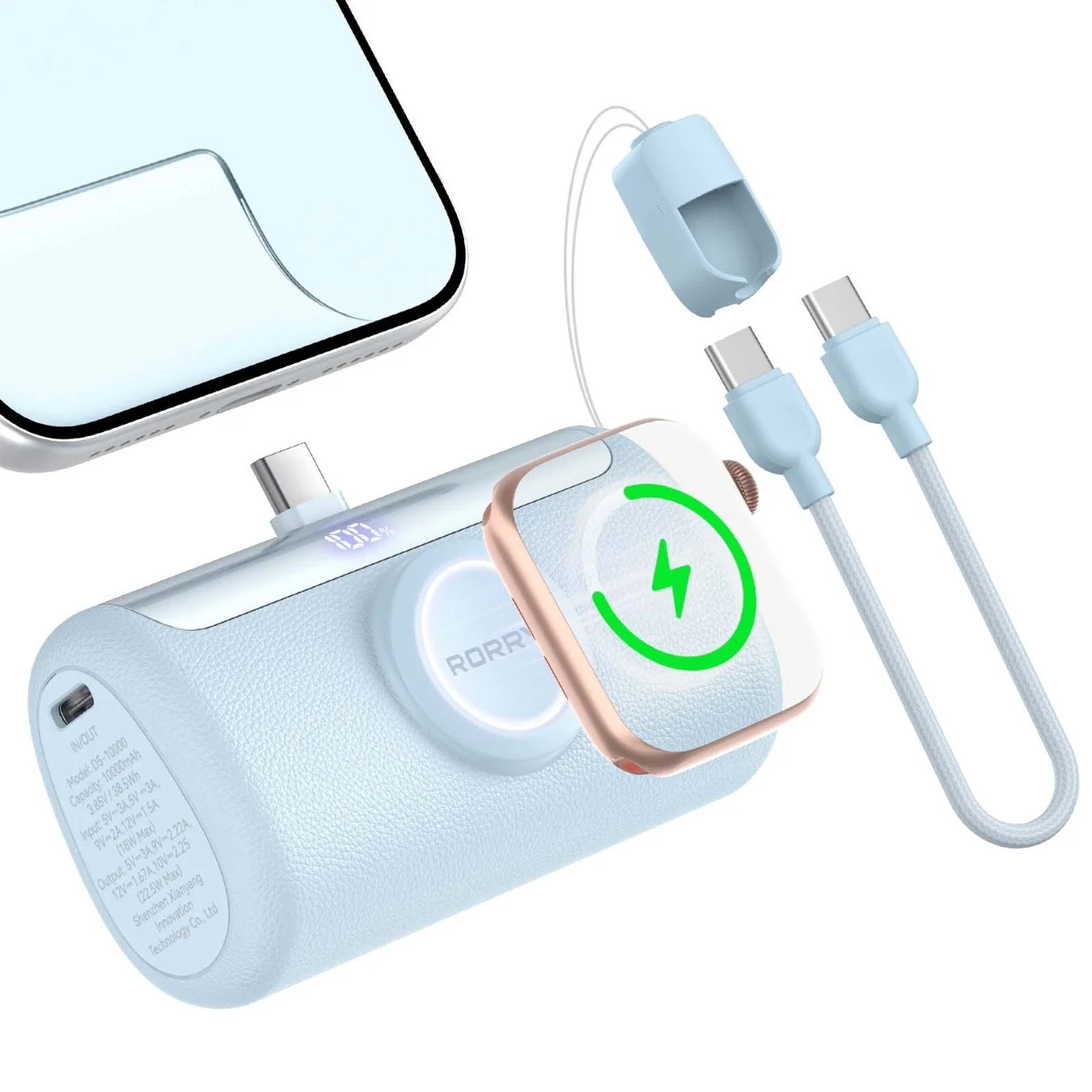 水色のPalmGoとスマートフォン