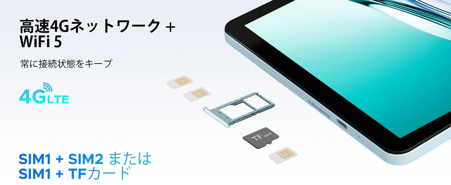 4G LTEとWiFi 5対応の接続機能