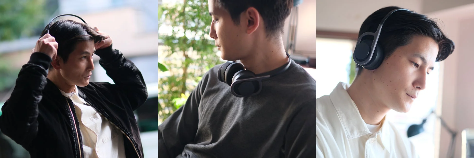 Croiyを装着する男性の様々なシーン