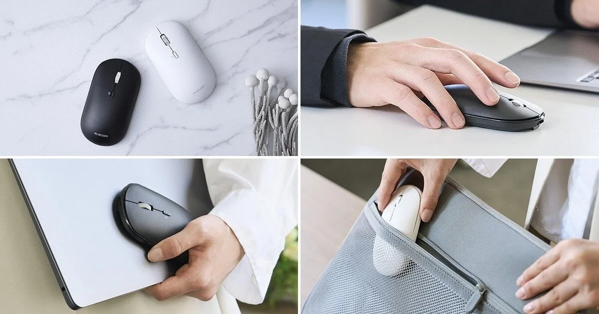 エレコム、薄型軽量で最大3台の機器を切り替えられる充電式ワイヤレスマウス「Slint」を新発売