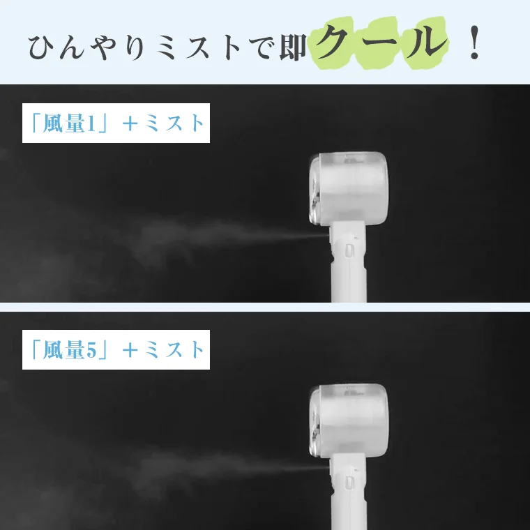 風量とミストの組み合わせ
