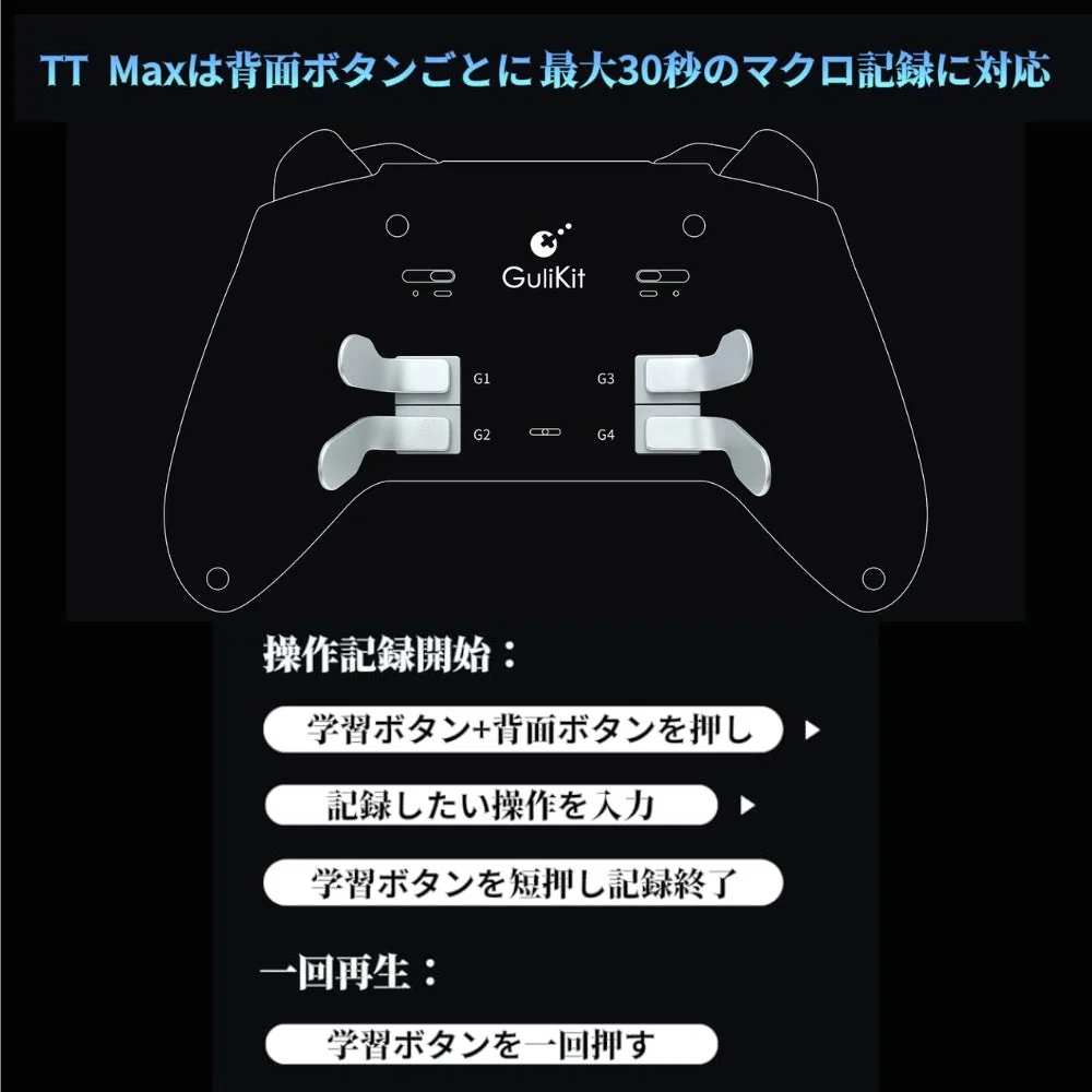 背面ボタンごとのマクロ記録
