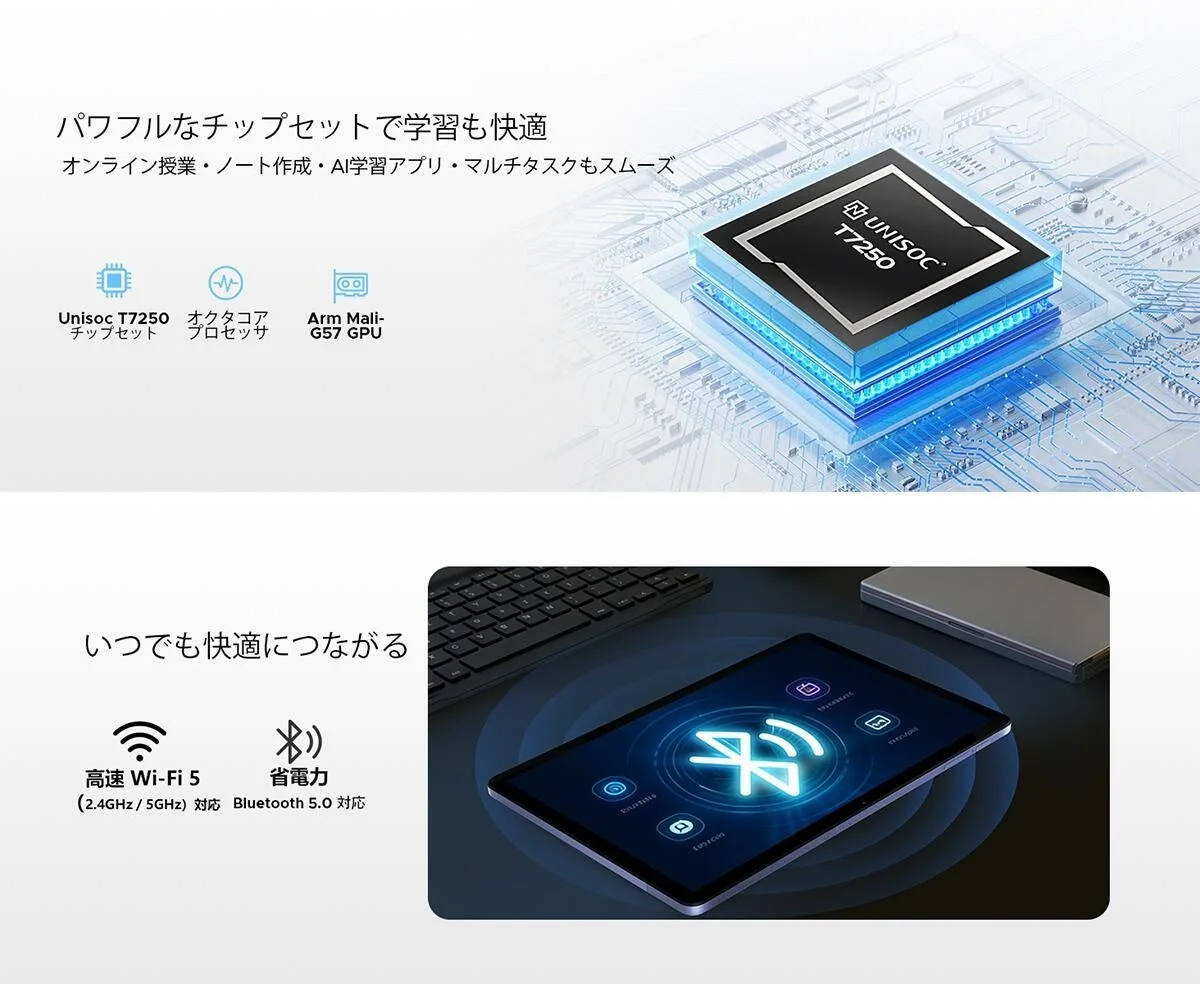 パワフルなチップセットで学習も快適