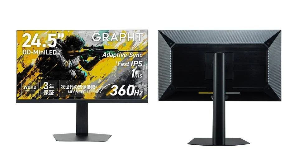 ゲーミングモニター,ディスプレイ,PCモニター,高リフレッシュレート,高速応答,QD-MiniLED,WQHD,360Hz,1ms,Adaptive-Sync,Fast IPS,PC周辺機器