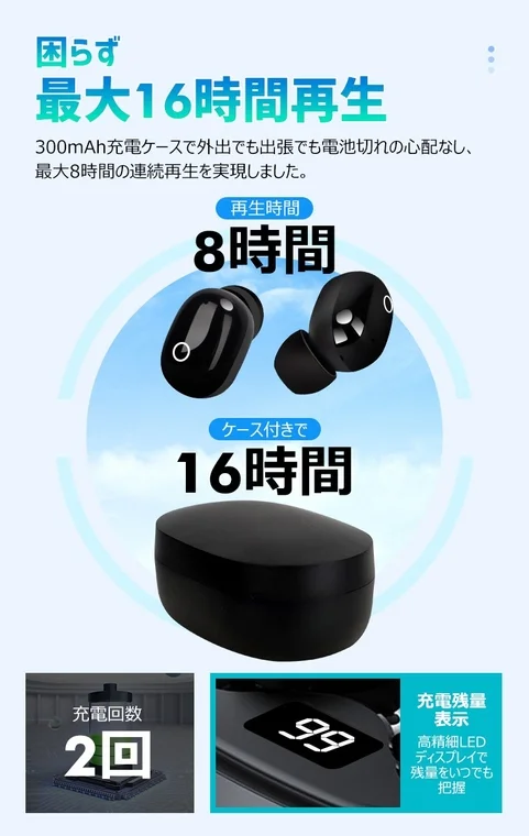 バッテリーとLED残量表示