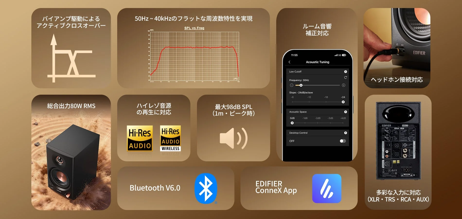 EDIFIER製スピーカーの主要機能