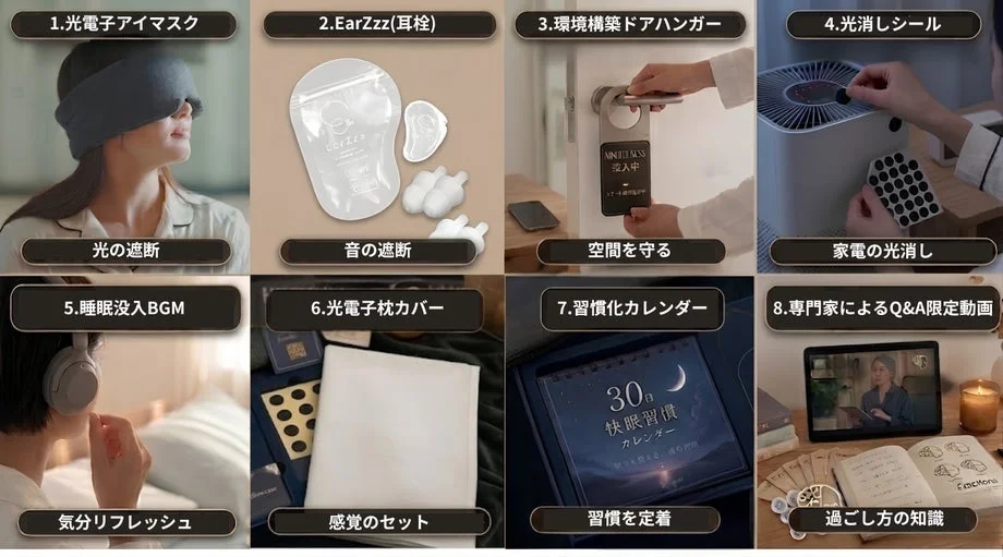8つのツールとコンテンツ
