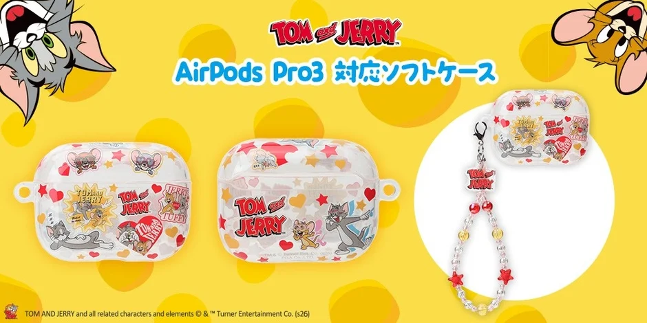 『トムとジェリー』デザインのAirPods Pro3用ソフトケース、6月19日発売