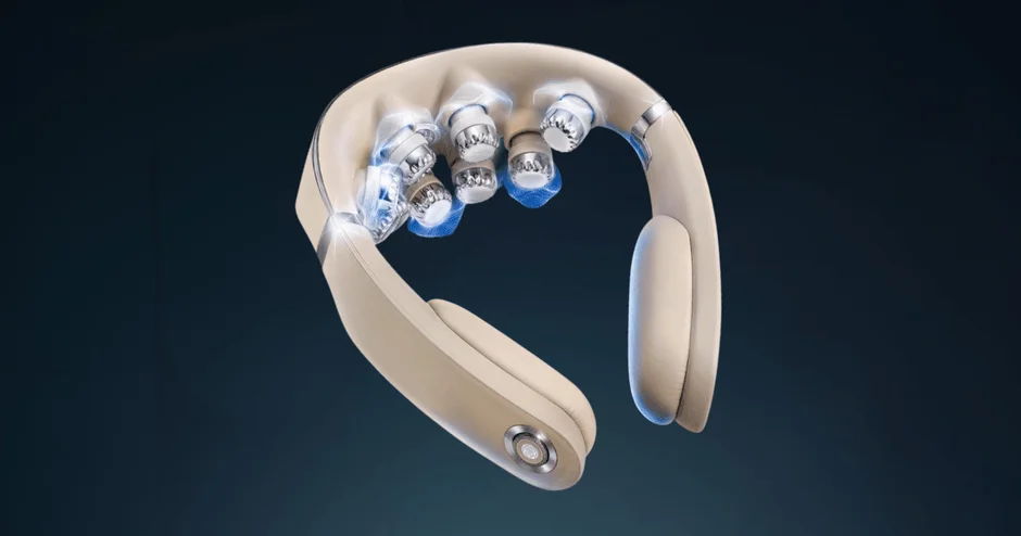 マッサージ器、首マッサージャー、健康器具、リラックス、美容家電、ベージュ、テクノロジー、健康、家電