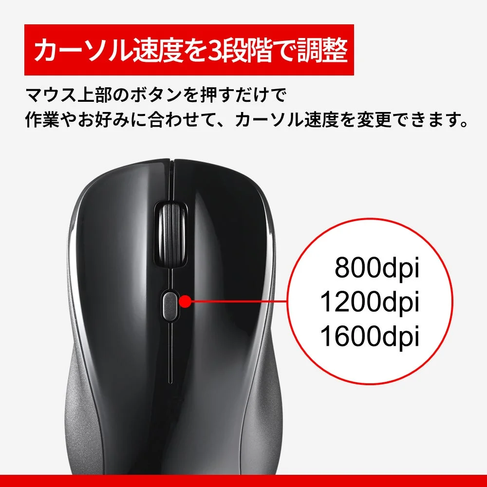 カーソル速度を3段階で調整