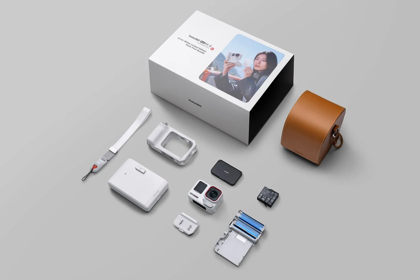 Insta360 GO 3 Pro 2 Arctic White Limited Edition Flash Print Bundle
