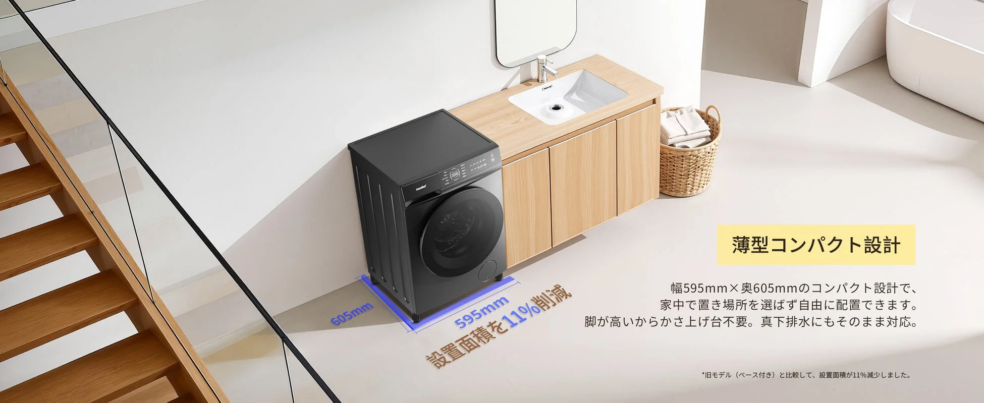 薄型コンパクト設計