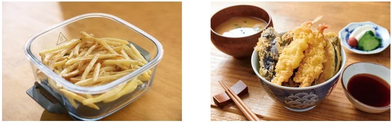 リクリスプモードの料理例