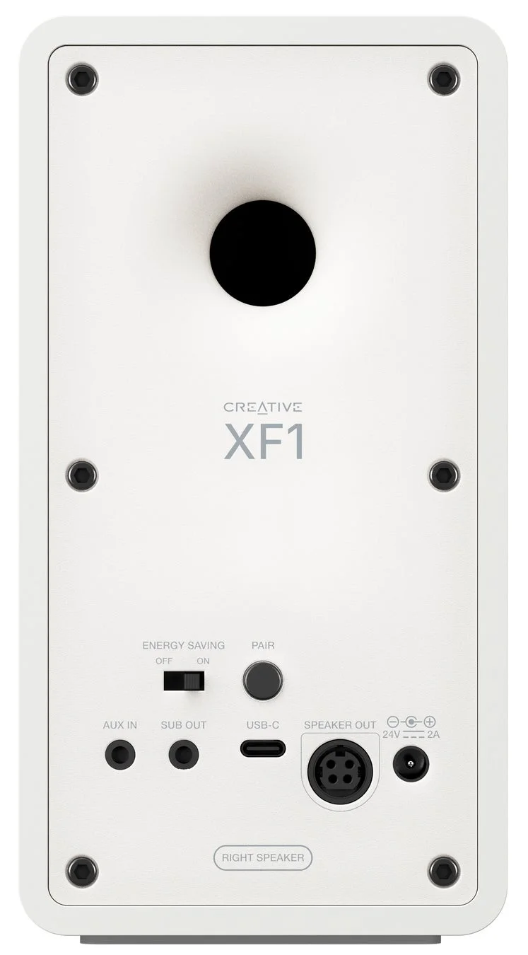 Creative XF1（ホワイト）の背面