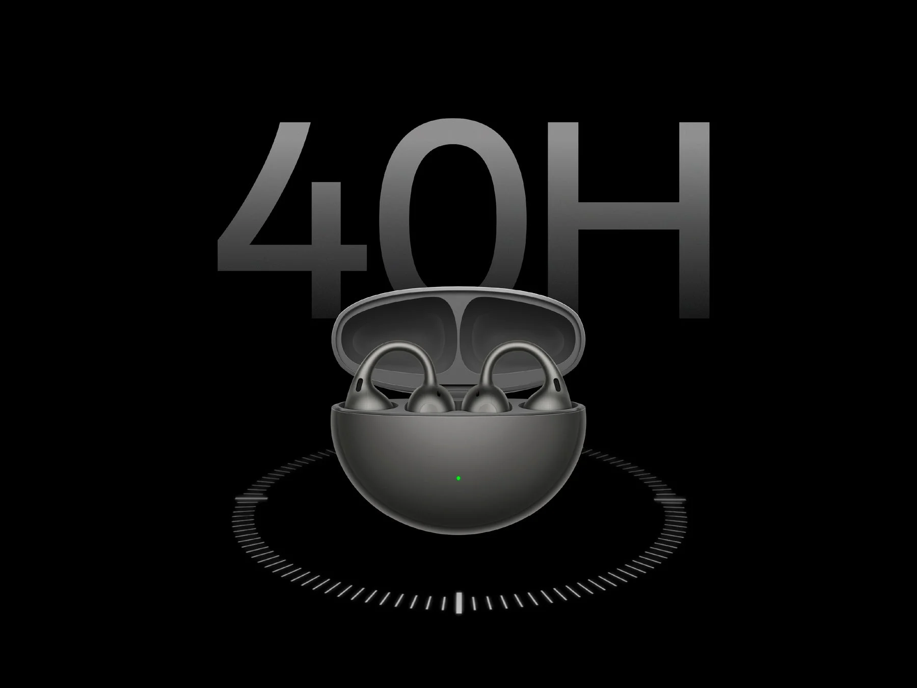 充電ケースと「40H」
