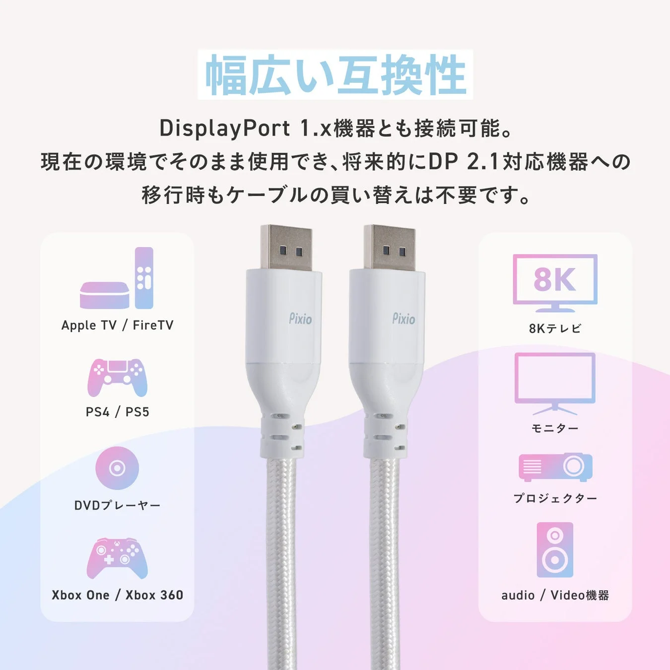 幅広い互換性
