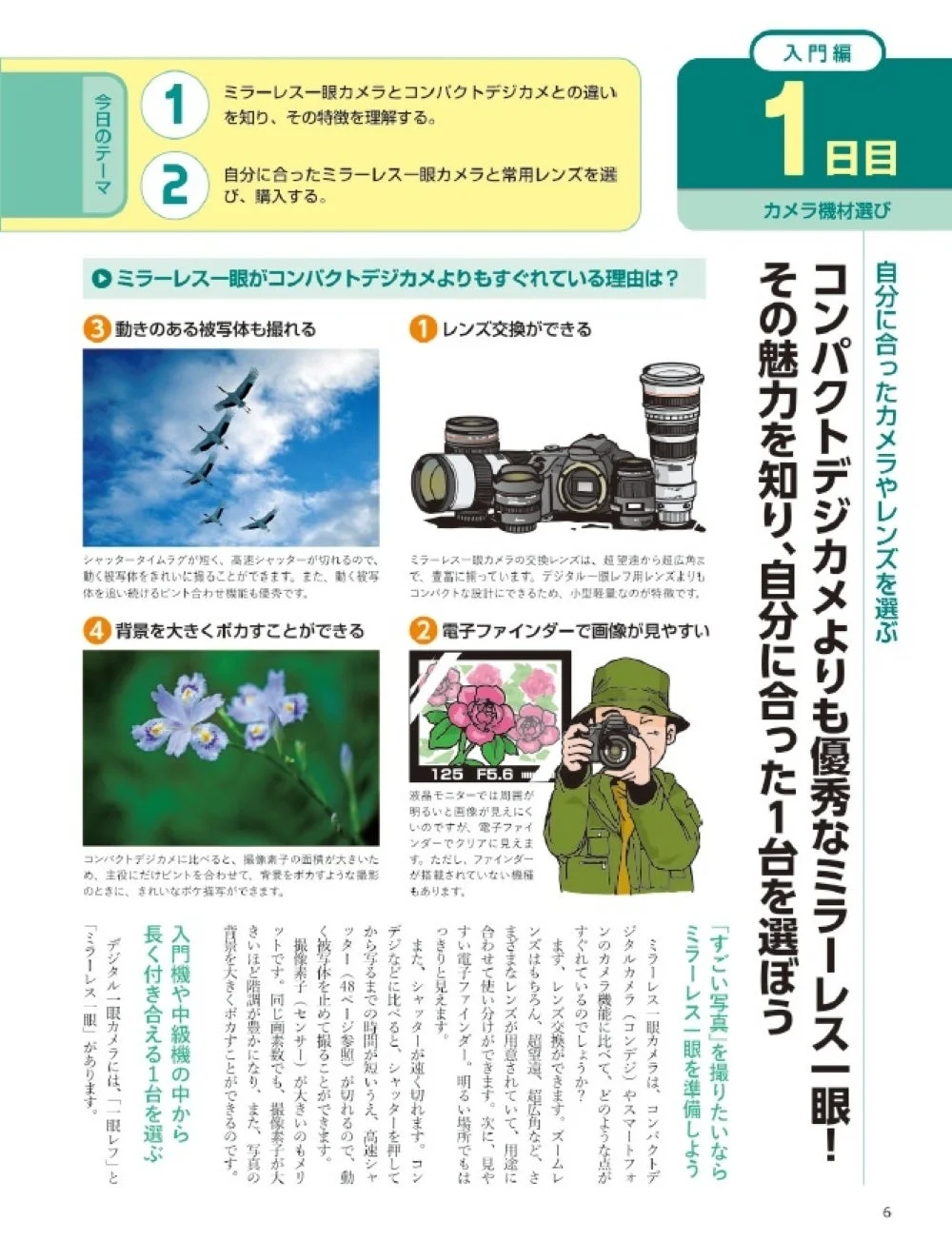 ミラーレス一眼カメラとコンパクトデジカメの違い
