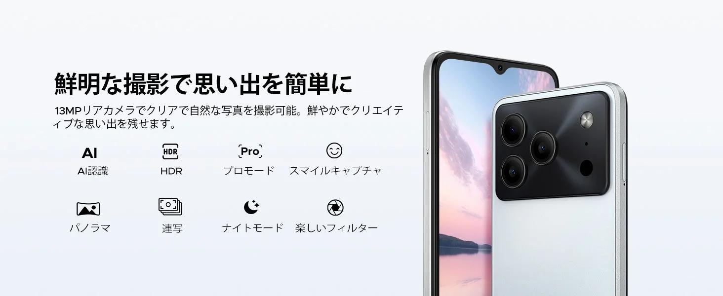13MP AIカメラ
