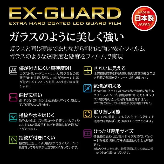 EX-GUARD 液晶保護フィルムの特長
