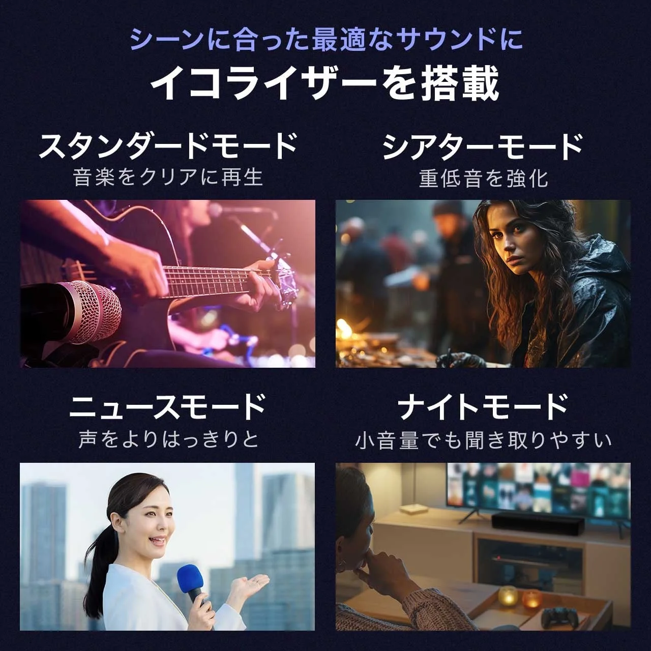 4つのサウンドモード