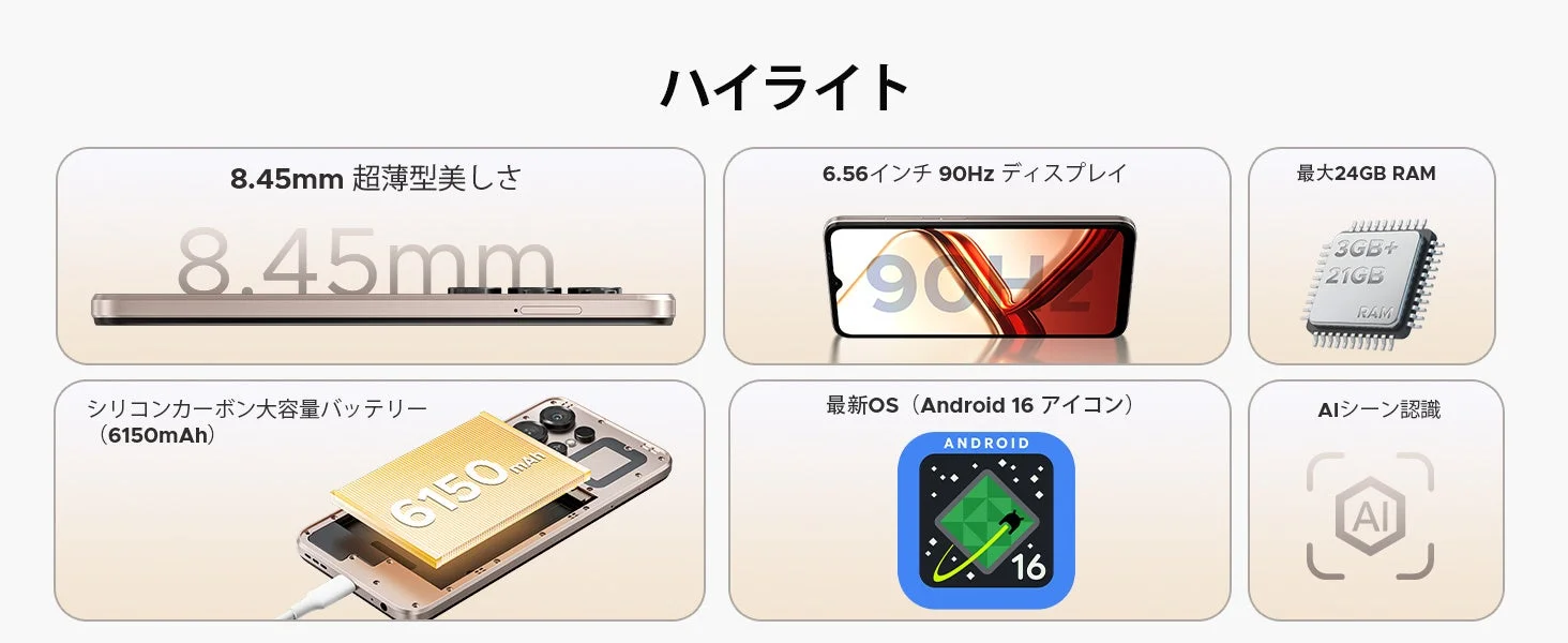 DOOGEE Smart Note56X ハイライト