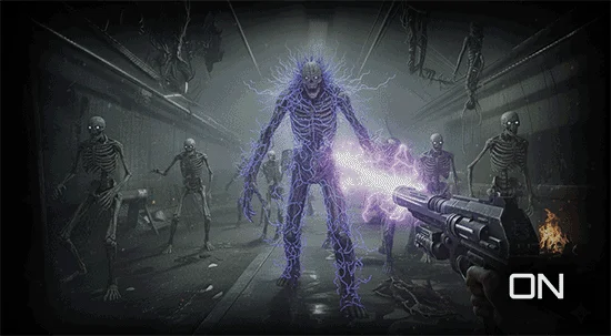 SFホラーゲームの戦闘シーン