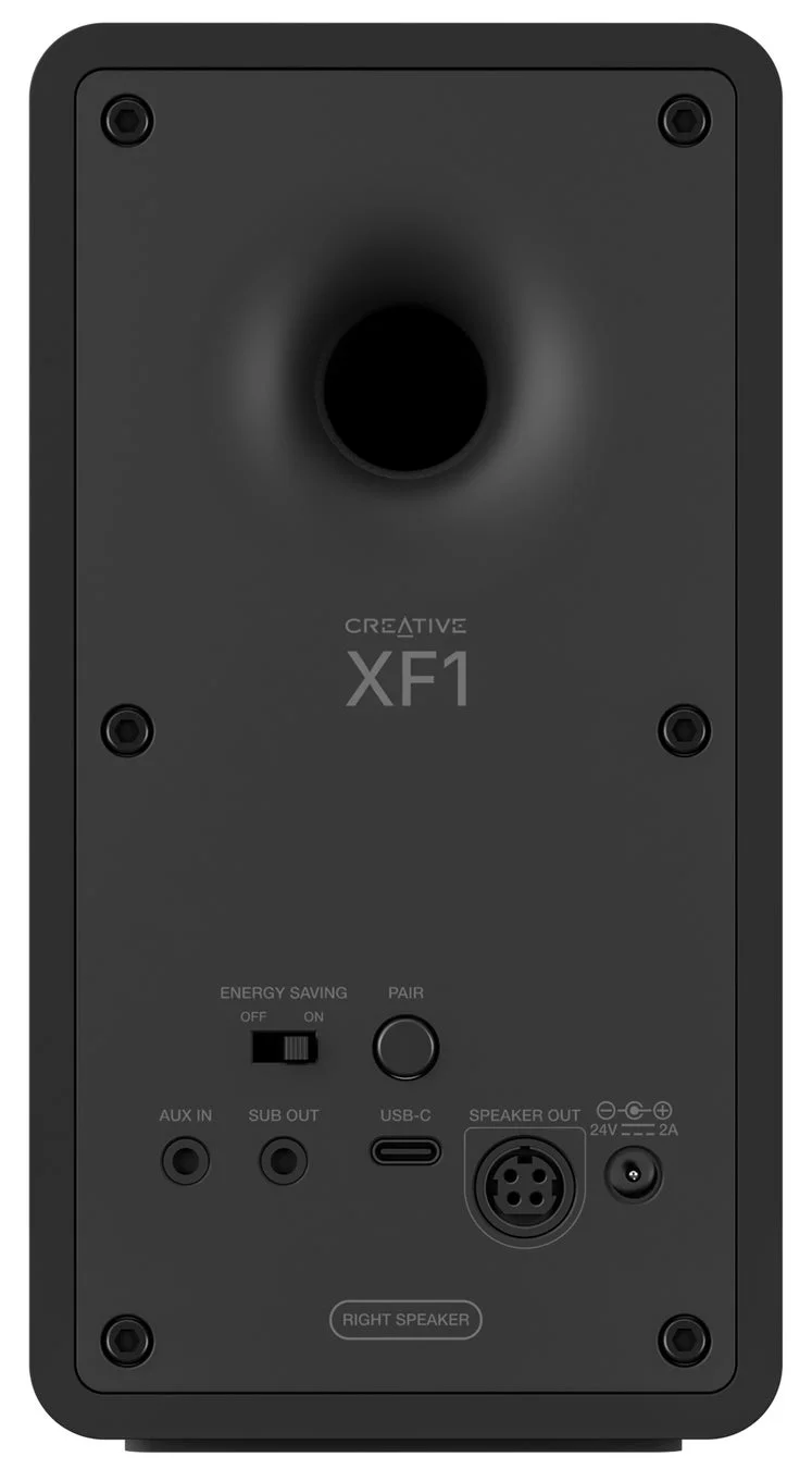 Creative XF1（ブラック）の背面