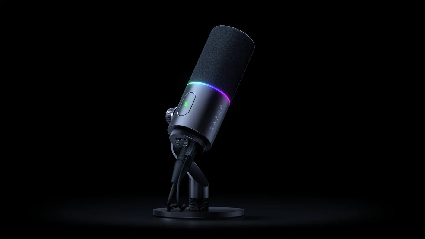 Razer、プロ向けダイナミックマイク「Seiren V3 Pro」を新発売!32bitフロート録音とデュアル接続で配信の質を高める