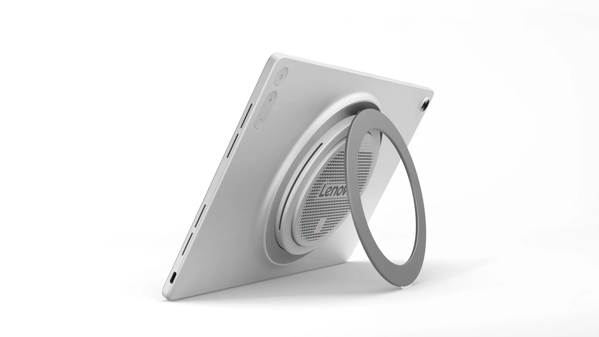 スタンドを立てたLenovo Tab Plus Gen 2の背面
