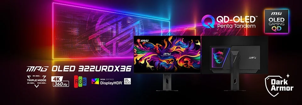 COMPUTEX 2026で発表！MSIが世界初トリプルモード搭載QD-OLEDゲーミングモニター「MPG OLED 322URDX36」を登場