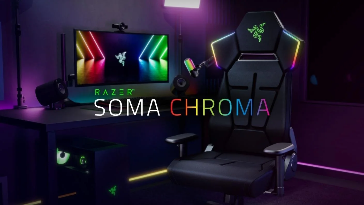 Razer初のRGBゲーミングチェア「Razer Soma Chroma」が新登場！ゲームと一体となる没入体験を実現